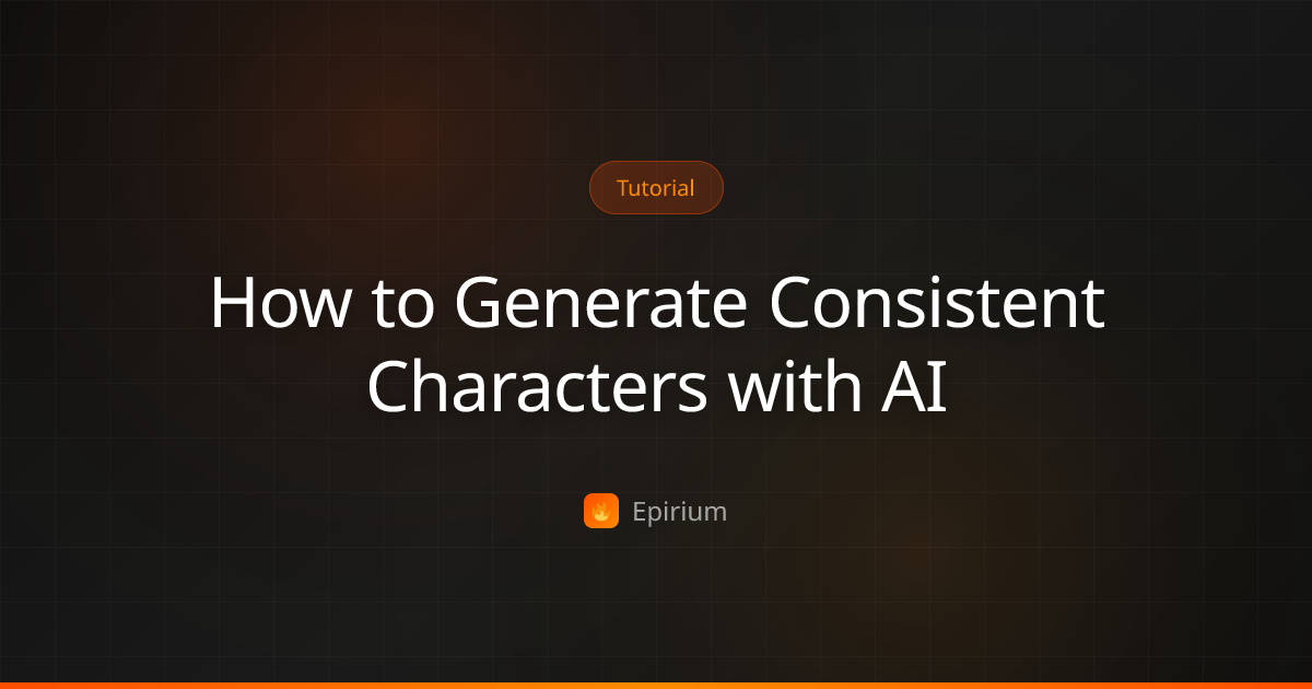 How to Generate Consistent Characters with AI